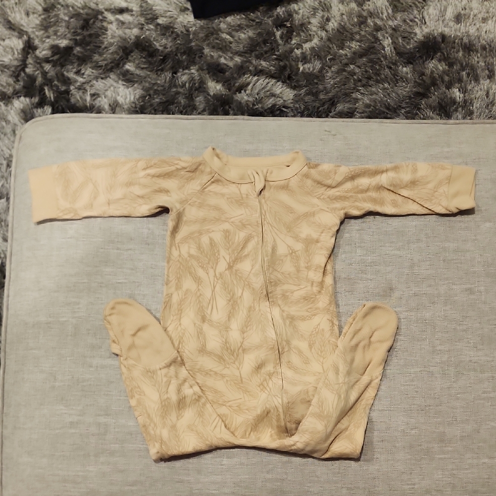 goumikids Wheat Bamboo Viscose Organic Cotton Footie - 18 - 24 Months